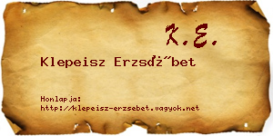Klepeisz Erzsébet névjegykártya