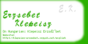 erzsebet klepeisz business card